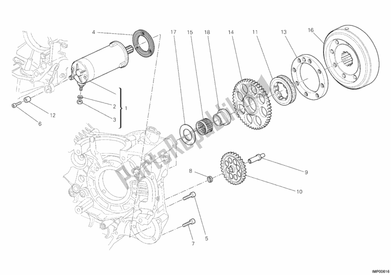 Todas las partes para Motor De Arranque de Ducati Multistrada 1200 ABS USA 2011